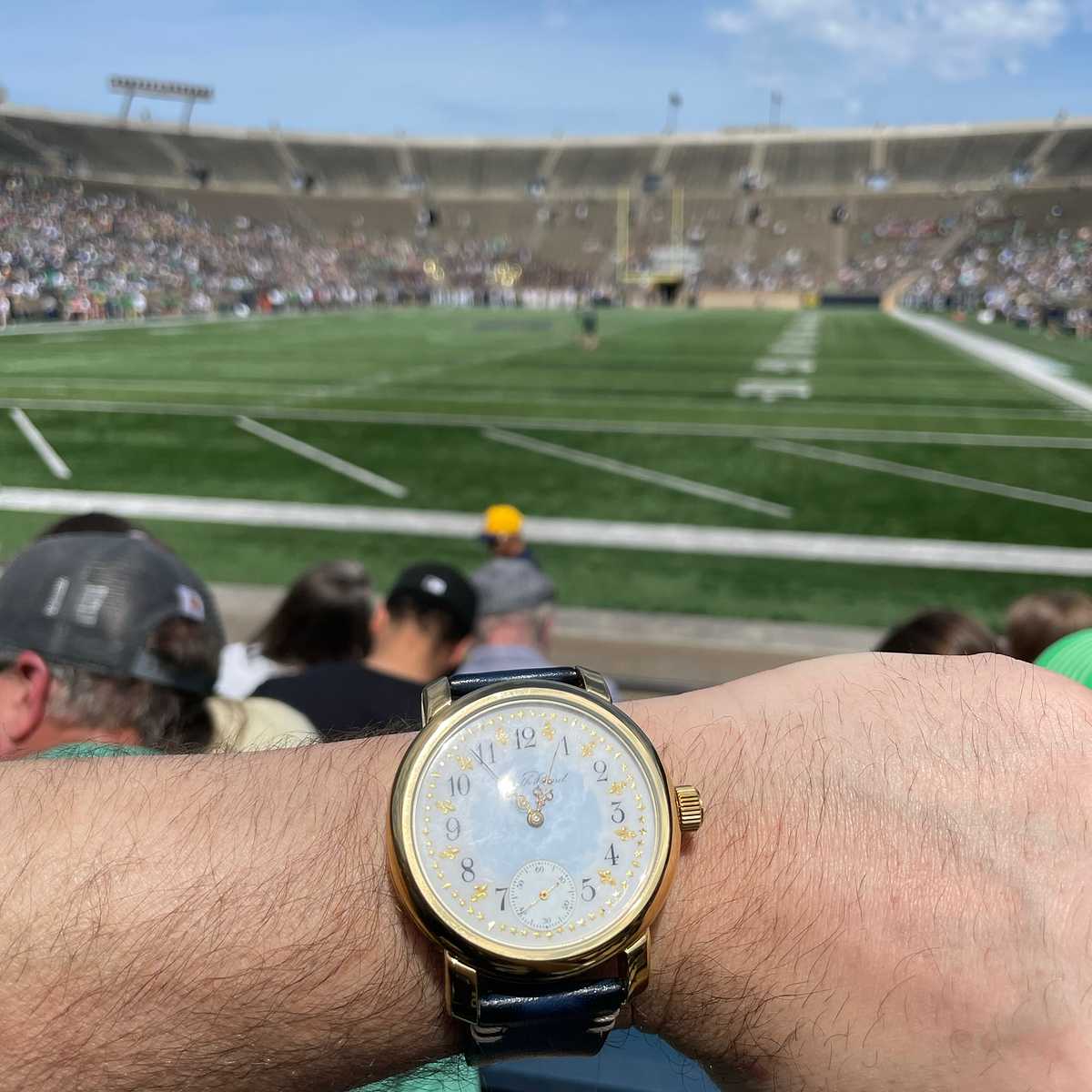 1908 South Bend Watch Grade 280 Notre Dame Football Blue Gold Game 2022