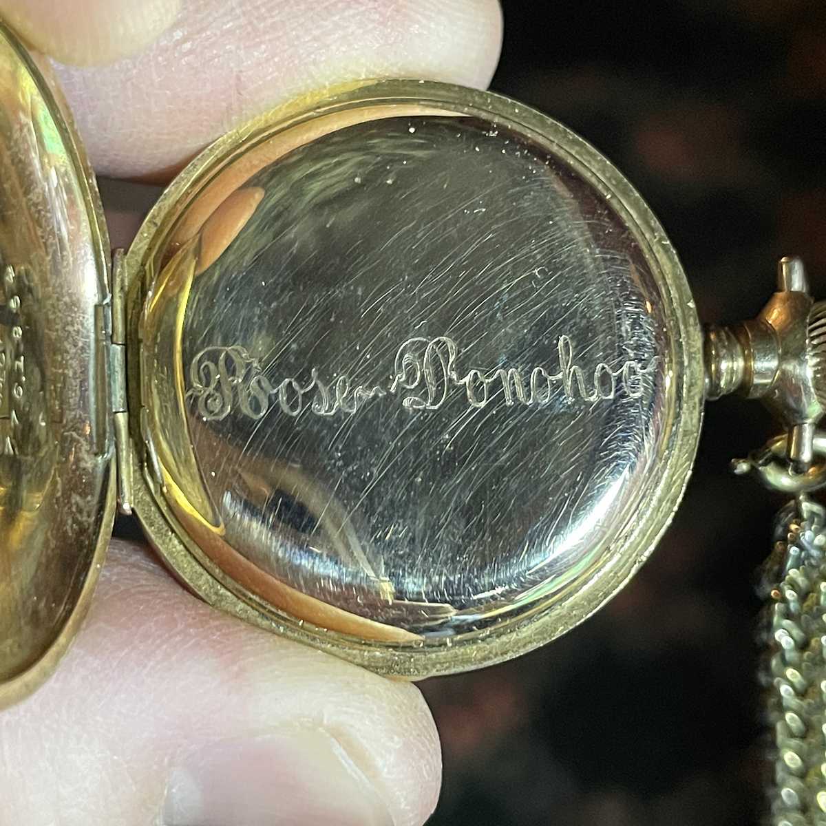 1911 South Bend Watch Grade Unknown Engraving on the original pocket watch case