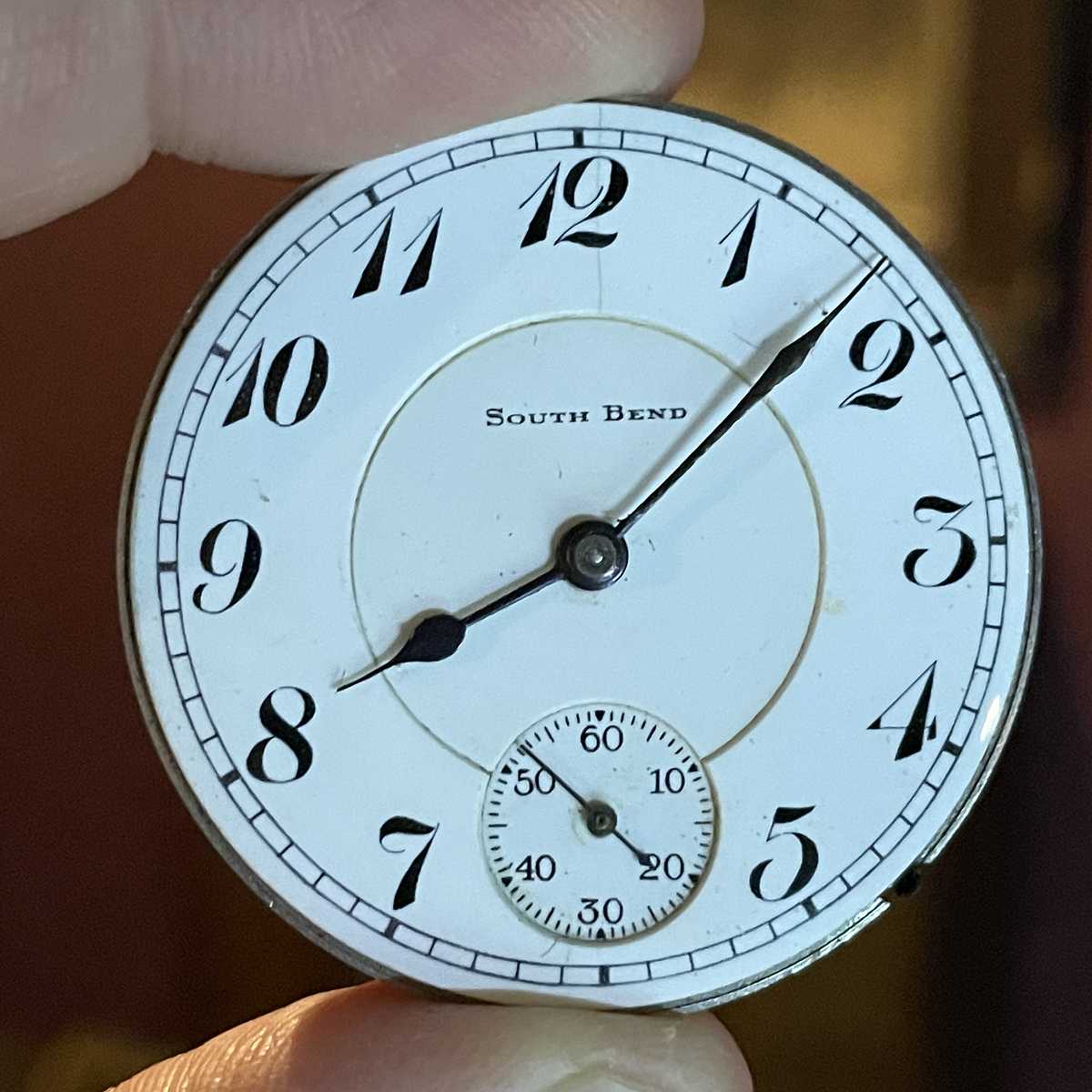 1913 South Bend Watch Grade 212 Simple white and black dial