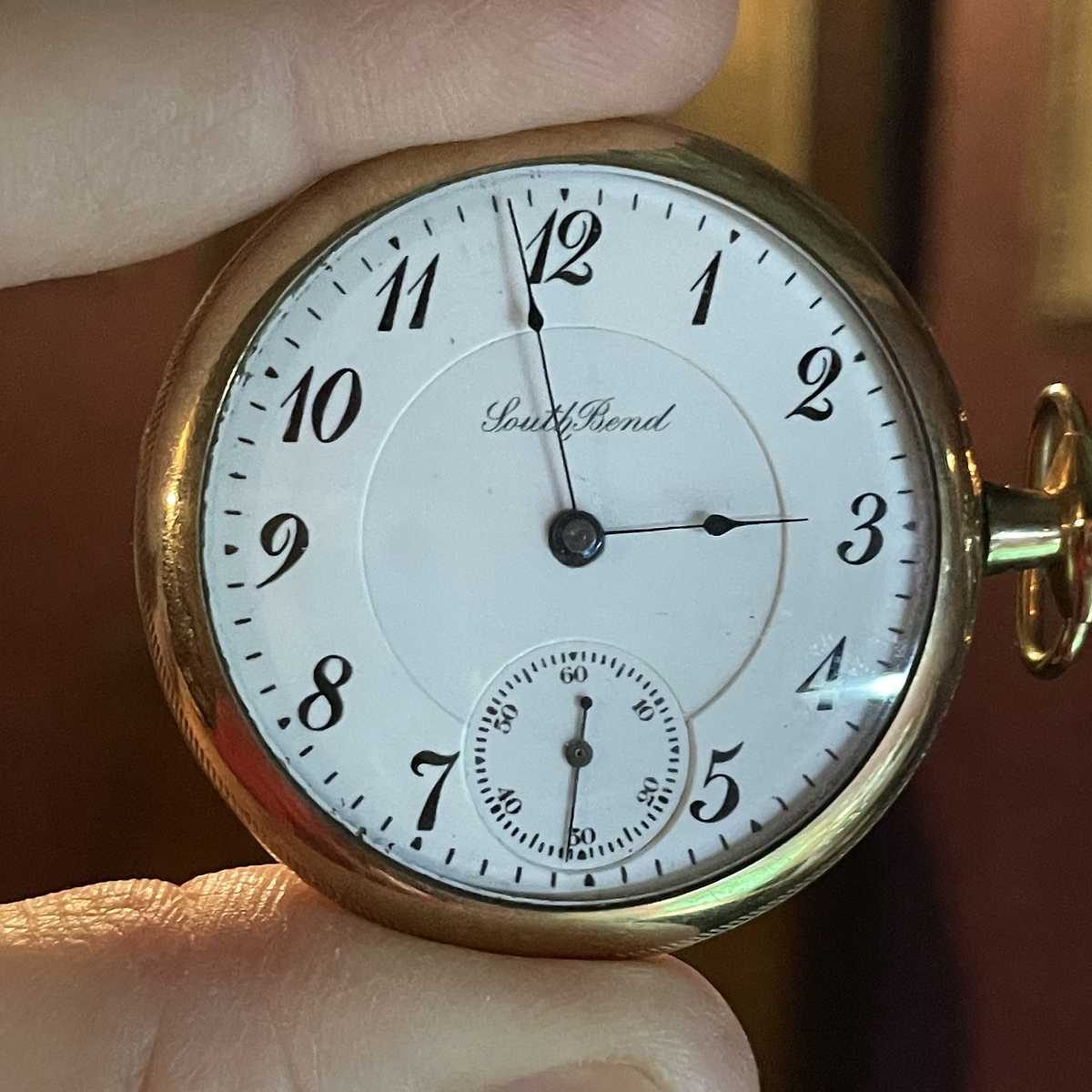 1906 South Bend Watch Grade 290 Front in pocket watch case